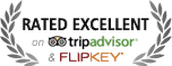 Rated Excellent on TripAdvisor and FlipKey