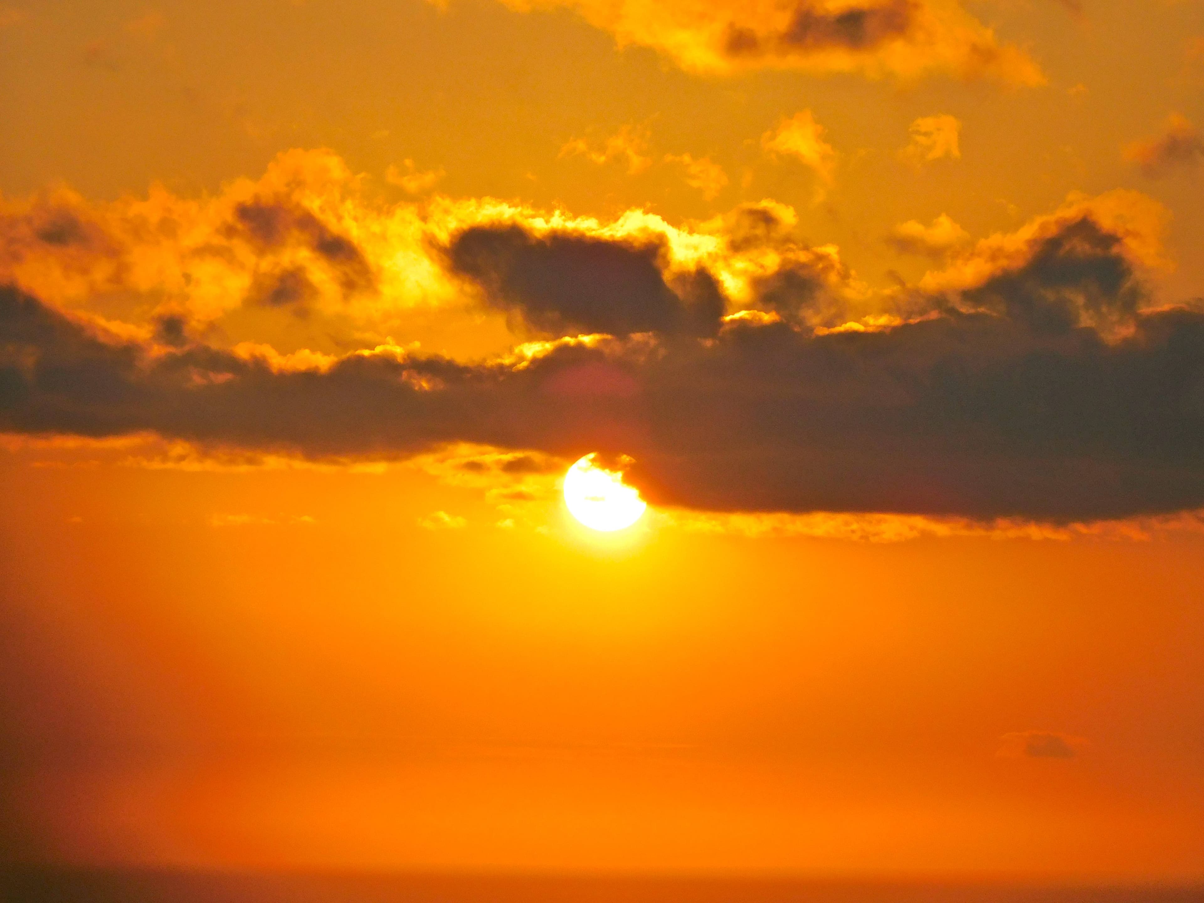 Golden sunset over the Kona coast